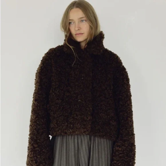The Faux Fur Coat, Espresso by Boheme Goods - Picture 5 of 12